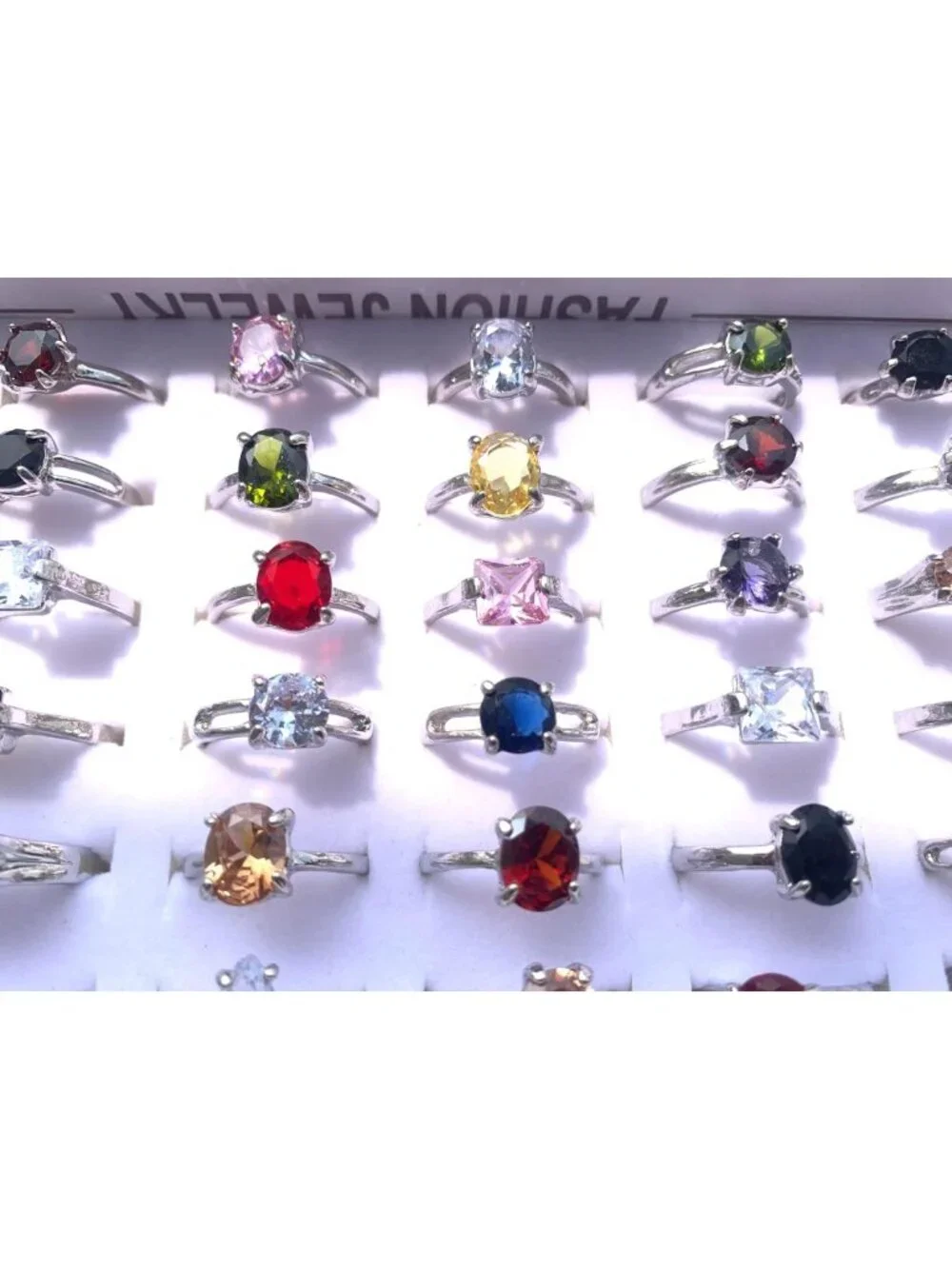 Colorful Zircon Stone Stacking Rings Lot | Wholesale Birthstone Jewelry